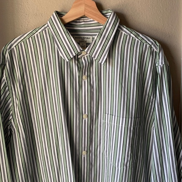 BANANA REPUBLIC Striped Long Sleeve Button Down Shirt - Picture 1 of 5